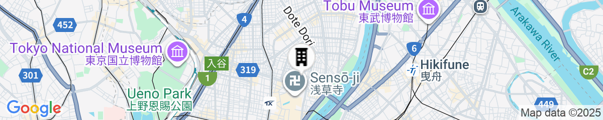 Map for Stay SAKURA Tokyo Asakusa Yokozuna Hotel