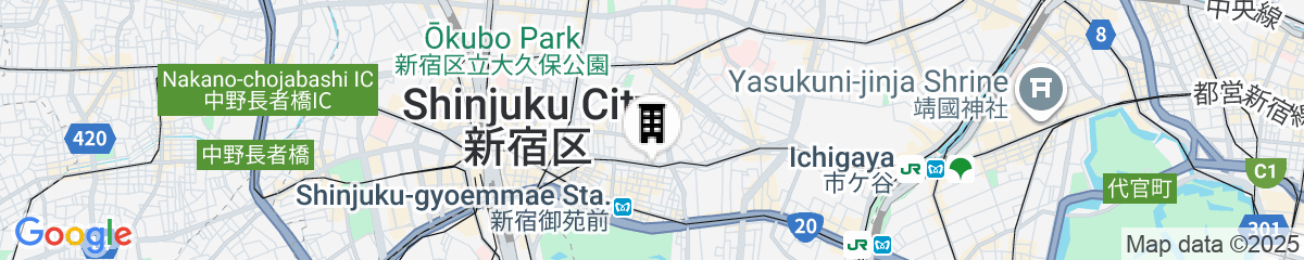 Map for Citadines Shinjuku Tokyo