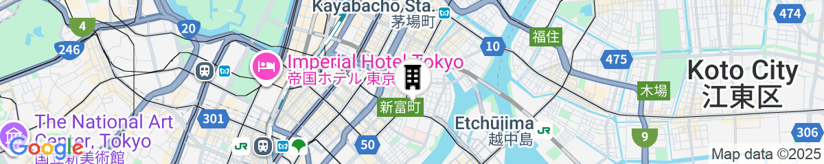 Map for MONday Apart Premium GINZA SHINTOMICHO