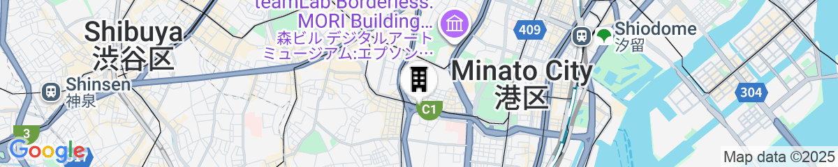 Map for Oakwood Hotel & Apartments Azabu Tokyo