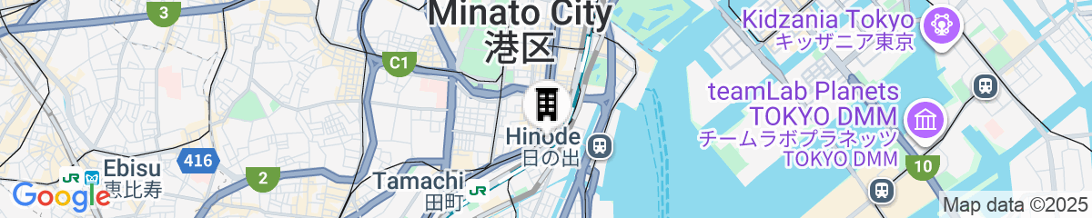 Map for MONday Apart Premium Hamamatsucho