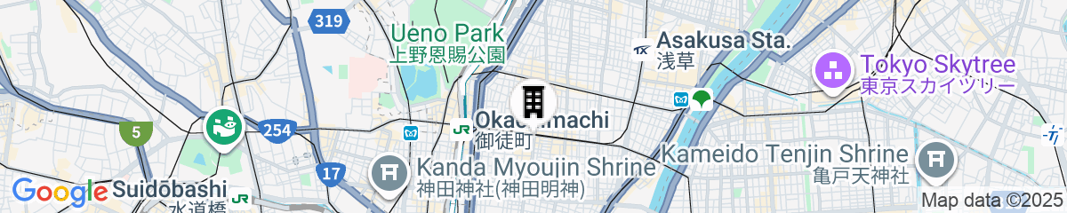 Map for Minn Ueno Shin-Okachimachi