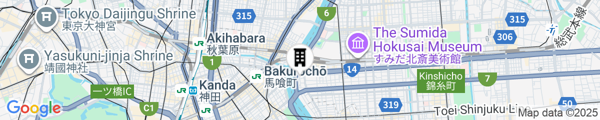 Map for fav TOKYO RYOGOKU