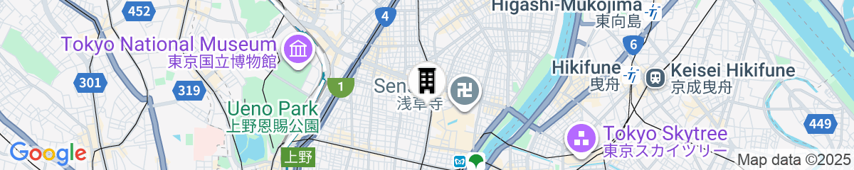 Map for Stay SAKURA Tokyo ART DECO HOTEL