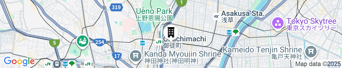 Map for TORA HOTEL Taito A