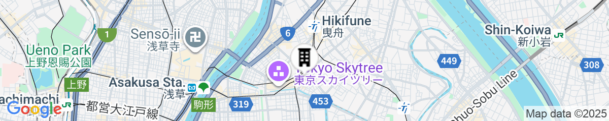 Map for TORA HOTEL Skytree F