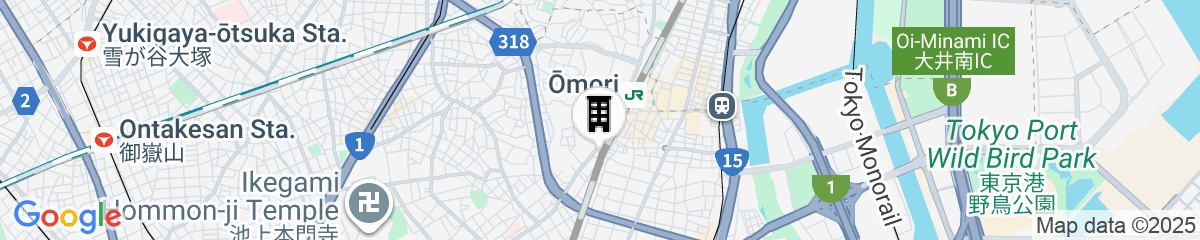 Map for Aoca Sanno Apartment Of Contemporary Art