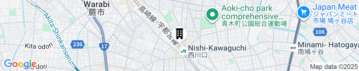 Map for HOTEL Nishikawaguchi Weekly