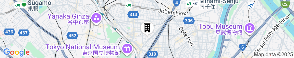 Map for Sakura Cross Hotel Ueno Iriya