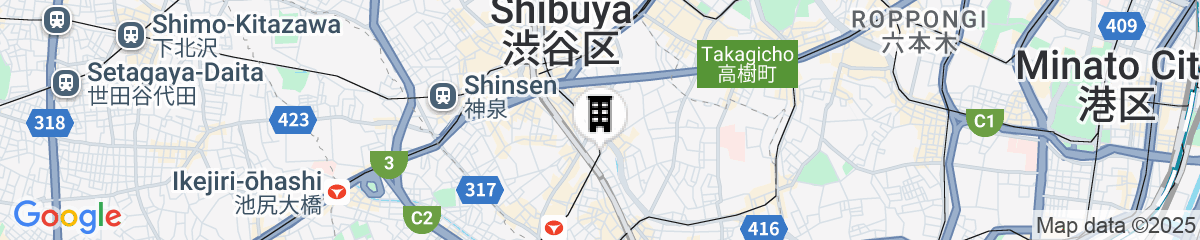 Map for HOTEL GRAPHY SHIBUYA 