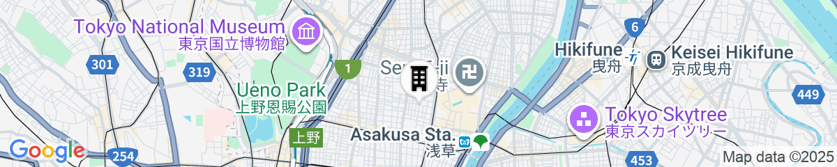 Map for Plat Hostel Keikyu Asakusa Station