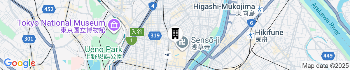 Map for Glamping Tokyo Asakusa - Hostel