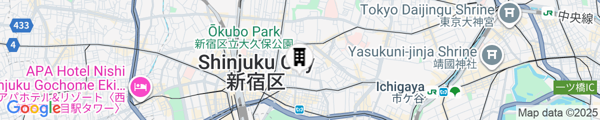 Map for UNPLAN Shinjuku – Hostel