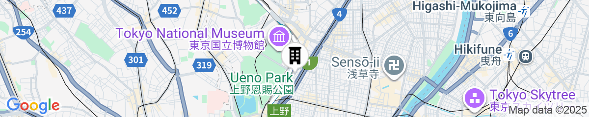 Map for Grids Tokyo Ueno Hotel & Hostel