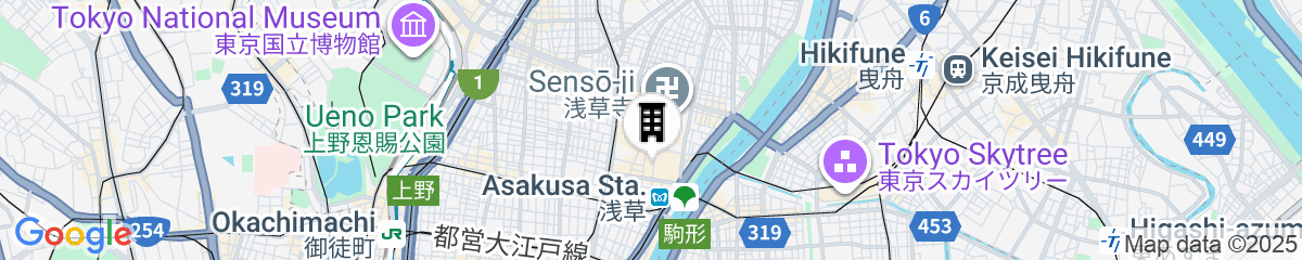 Map for Yoroi Asakusa Hotel