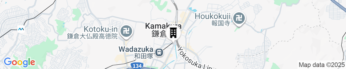 Map for plat hostel keikyu kamakura wave