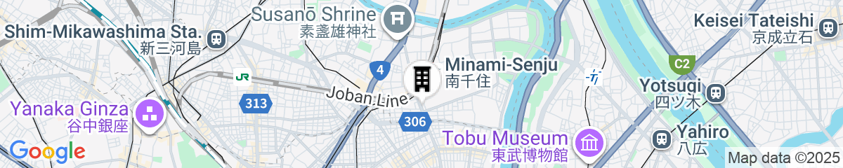 Map for &AND HOSTEL MINAMISENJU