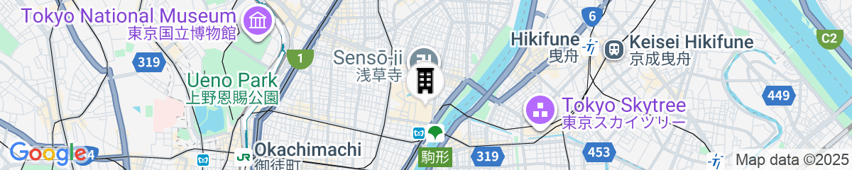 Map for SAUNALAND ASAKUSA - Hostel