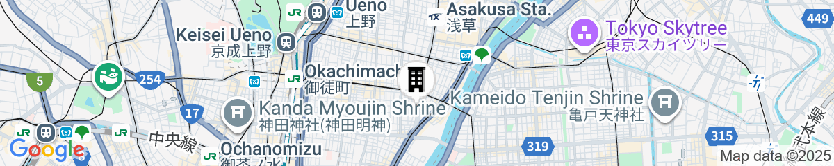 Map for FOCUS Kuramae - Hostel