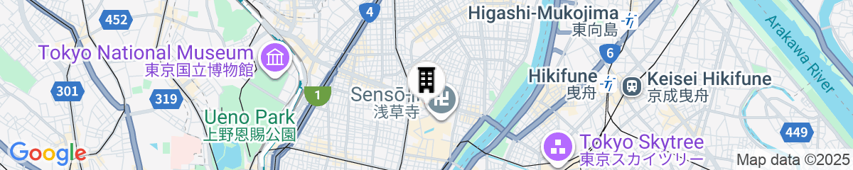 Map for Sakura Hostel Asakusa