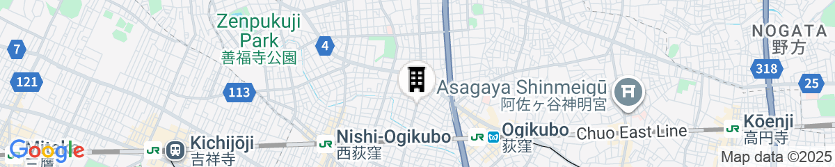 Map for Ogikubo Tombo hotel