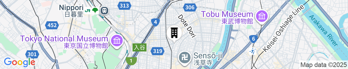 Map for Hostel Asakusa Wasabi