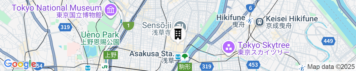 Map for Ryokan Asakusa Shigetsu