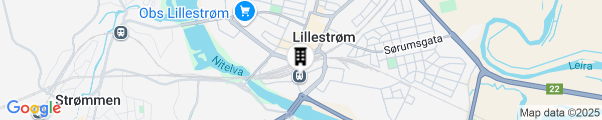 Map for Scandic Lillestrøm