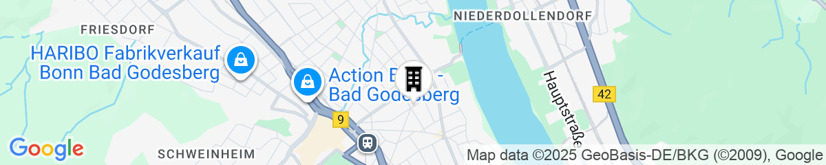 Map for Boutiquehotel Dreesen, Villa Godesberg