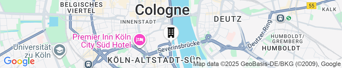 Map for art'otel Cologne powered by Radisson Hotels