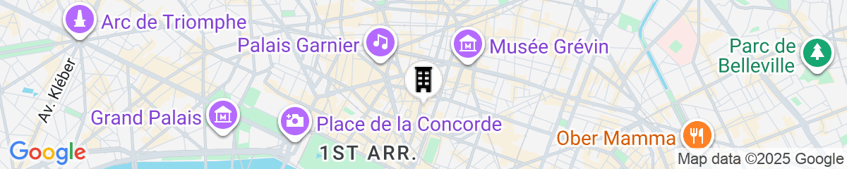 Map for Hotel Square Louvois