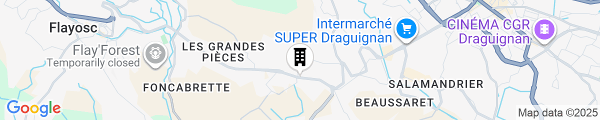 Map for Hôtel Les Oliviers