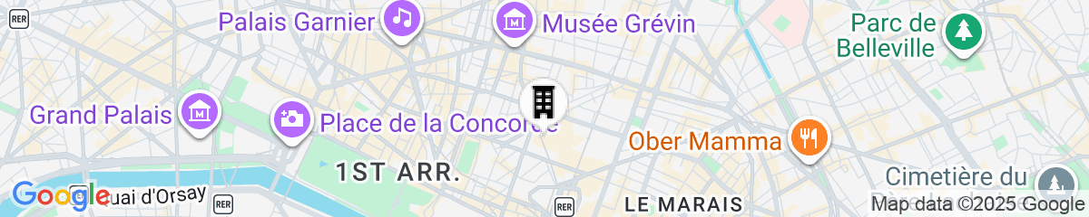 Map for Hotel Bachaumont