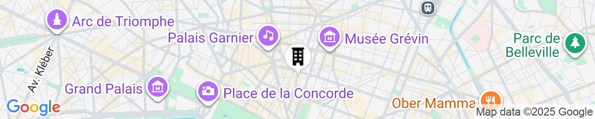 Map for Lyric Hotel Paris