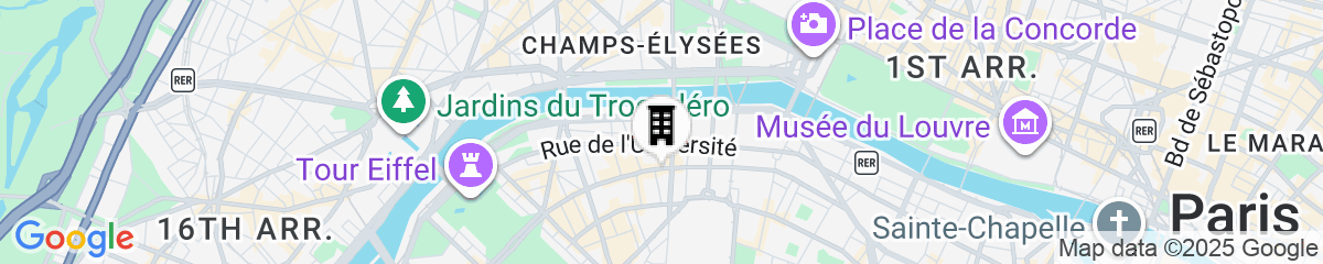 Map for Hotel le Pavillon