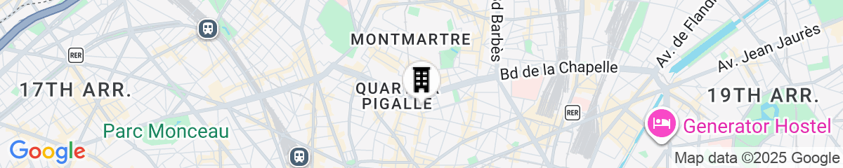 Map for Hoy Paris - Home of YOGA