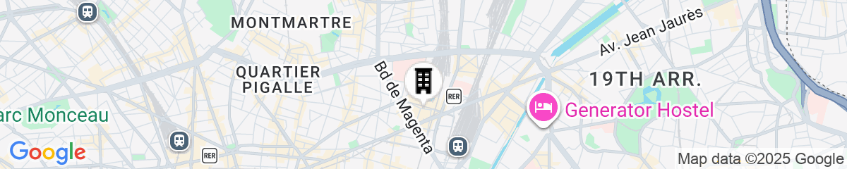 Map for 25hours Hotel Terminus Nord