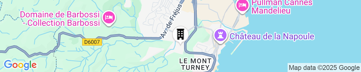 Map for Comfort Aparthotel Mandelieu la Napoule Village