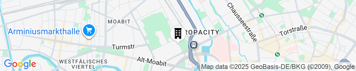 Map for martas Gästehäuser Hauptbahnhof Berlin - Hostel