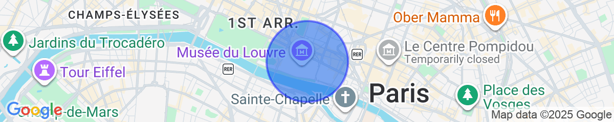 Map for Magnificent and new Studio Louvre - Palais Royal