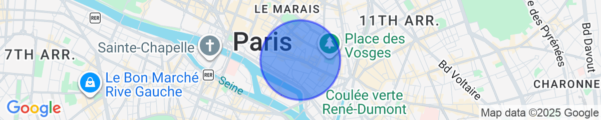 Map for Sublim Apartment Le Marais Centre de Paris