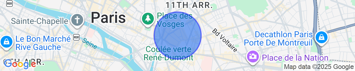 Map for Elegant AC Duplex Bastille Le Marais