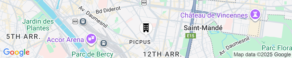 Map for Aparthotel Adagio Paris Nation