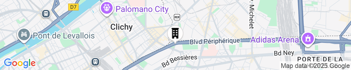 Map for Appart Hotel Odalys City Paris XVII