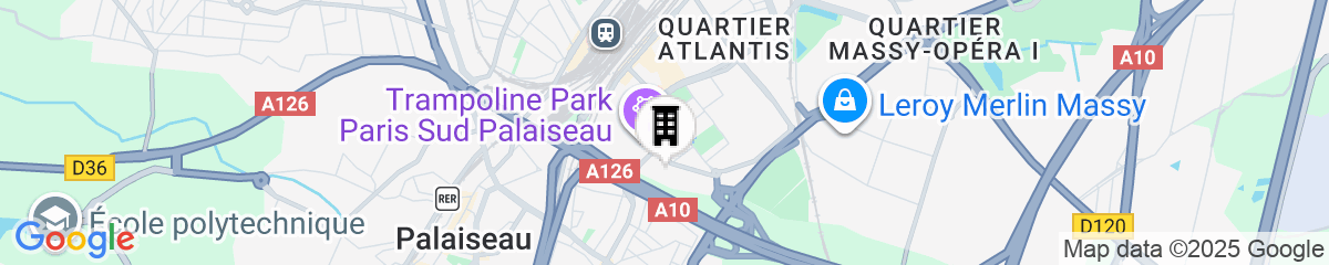 Map for Ecla Paris Massy Palaiseau