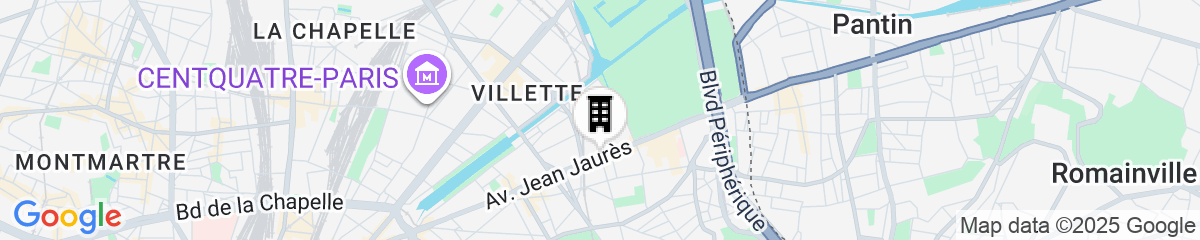 Map for Appart'City Classic Paris La Villette