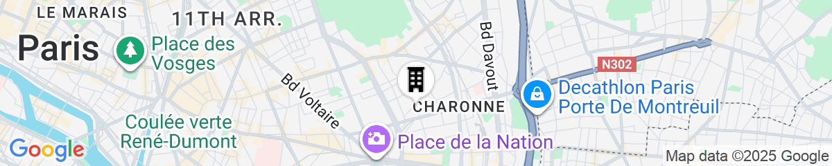 Map for Jo&Joe Paris Nation - Hostel