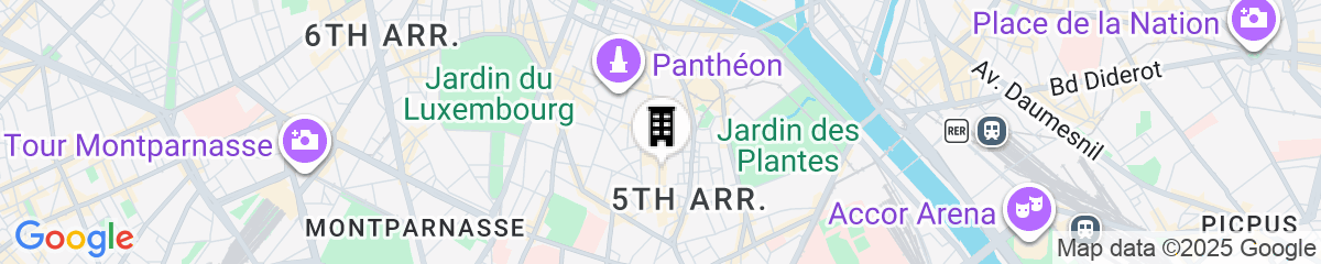 Map for Young & Happy Latin Quarter by Hiphophostels