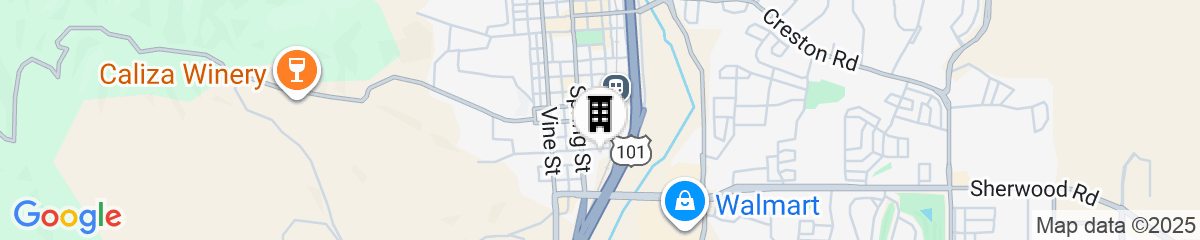 Map for Oxford Suites Paso Robles
