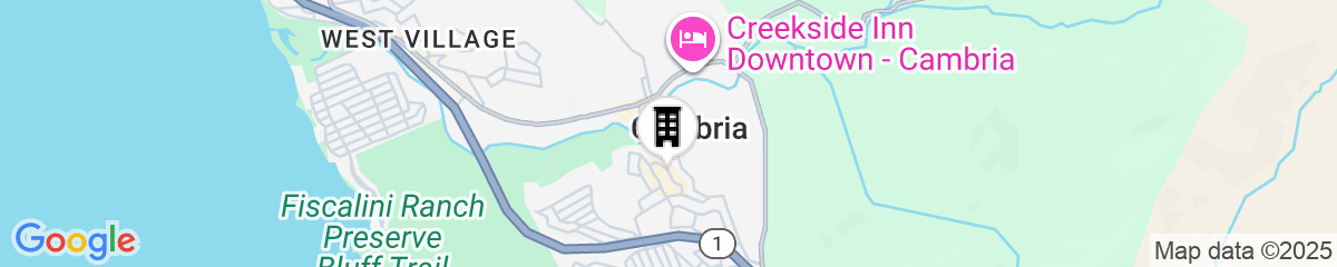 Map for Cambria Pines Lodge